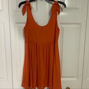 Burnt orange mini dress
